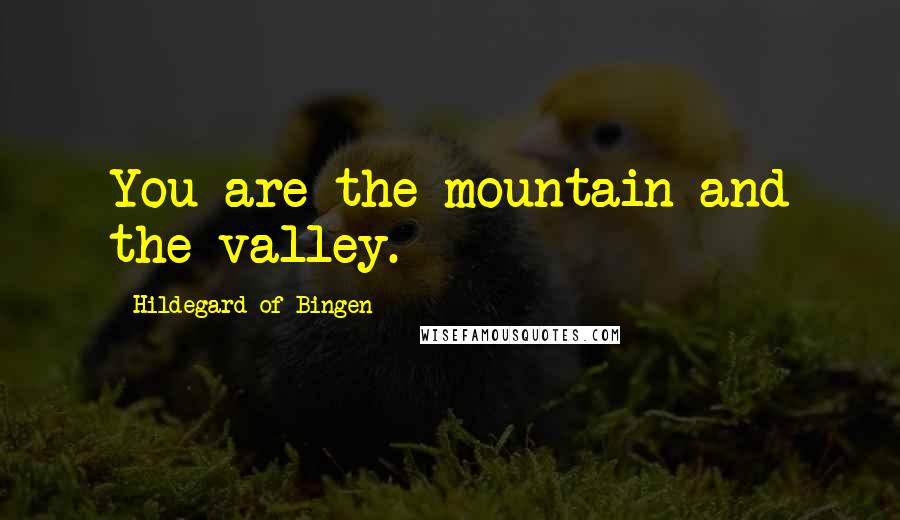 Hildegard Of Bingen Quotes: You are the mountain and the valley.