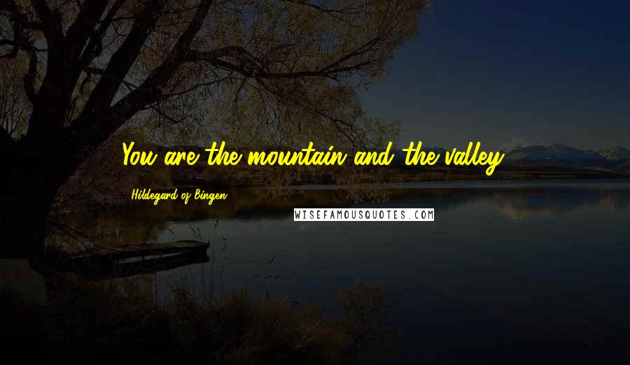 Hildegard Of Bingen Quotes: You are the mountain and the valley.
