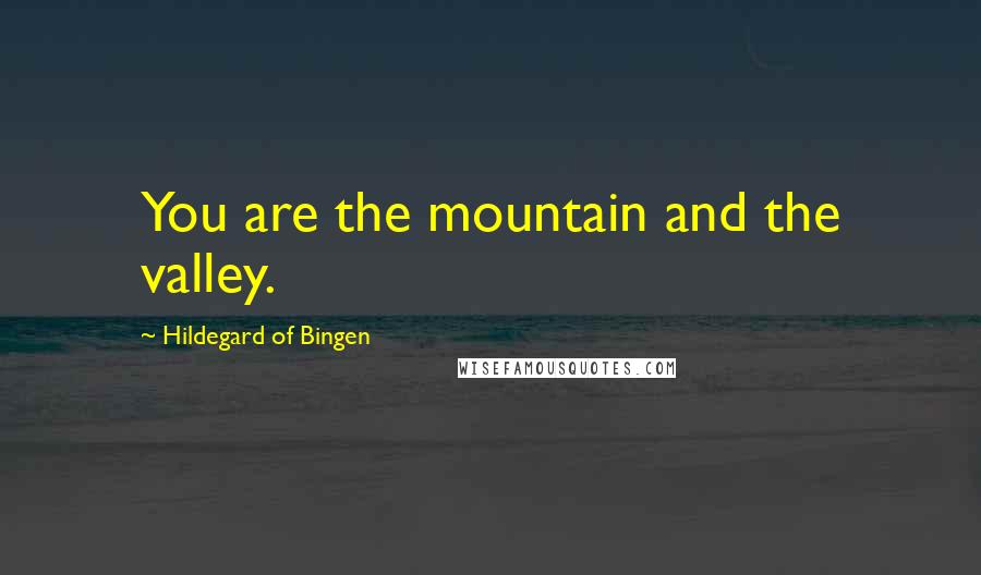 Hildegard Of Bingen Quotes: You are the mountain and the valley.
