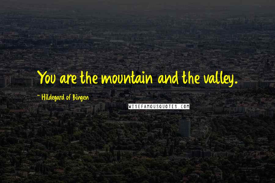 Hildegard Of Bingen Quotes: You are the mountain and the valley.