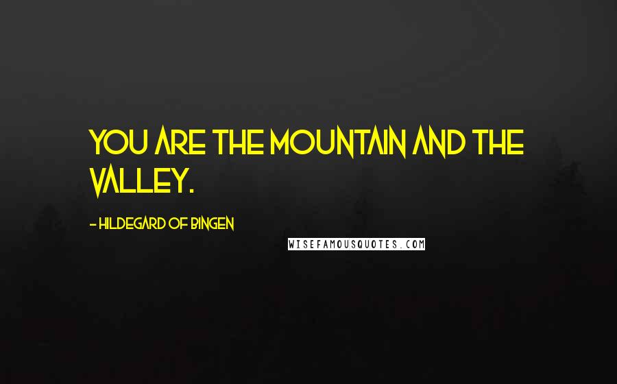 Hildegard Of Bingen Quotes: You are the mountain and the valley.