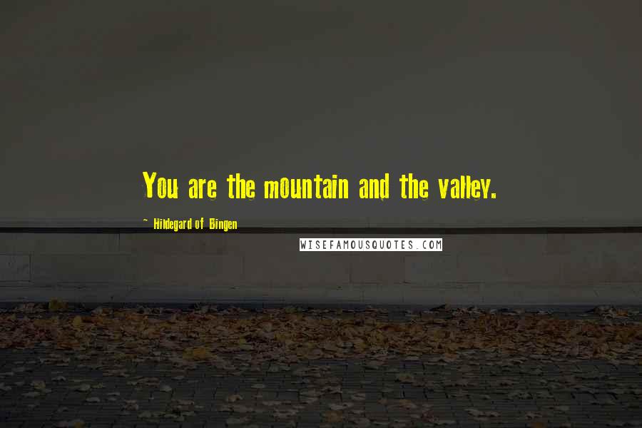 Hildegard Of Bingen Quotes: You are the mountain and the valley.