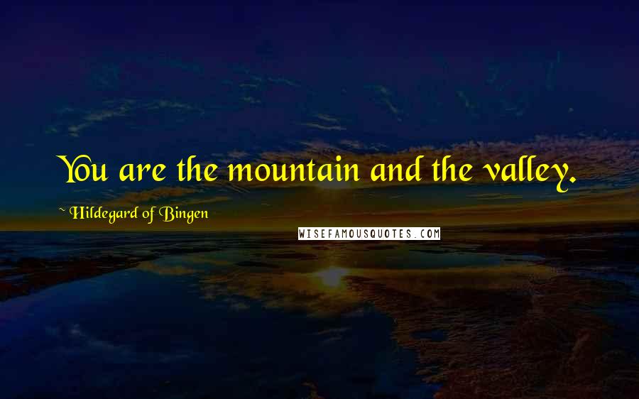 Hildegard Of Bingen Quotes: You are the mountain and the valley.