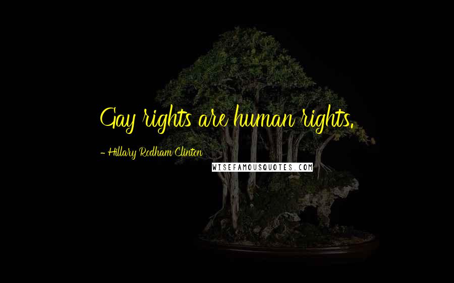 Hillary Rodham Clinton Quotes: Gay rights are human rights.