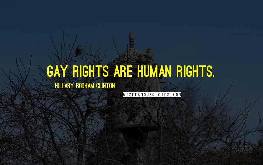 Hillary Rodham Clinton Quotes: Gay rights are human rights.