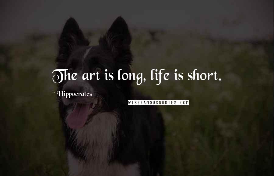 Hippocrates Quotes: The art is long, life is short.