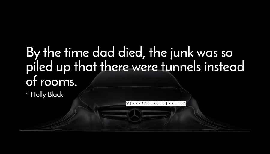Holly Black Quotes: By the time dad died, the junk was so piled up that there were tunnels instead of rooms.