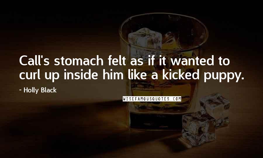 Holly Black Quotes: Call's stomach felt as if it wanted to curl up inside him like a kicked puppy.