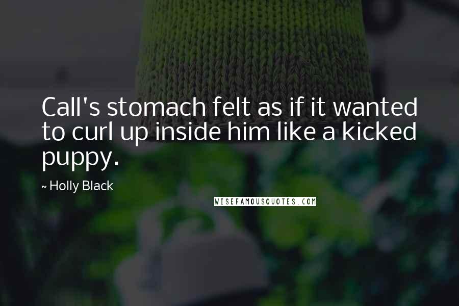 Holly Black Quotes: Call's stomach felt as if it wanted to curl up inside him like a kicked puppy.