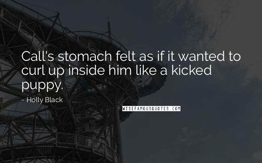 Holly Black Quotes: Call's stomach felt as if it wanted to curl up inside him like a kicked puppy.