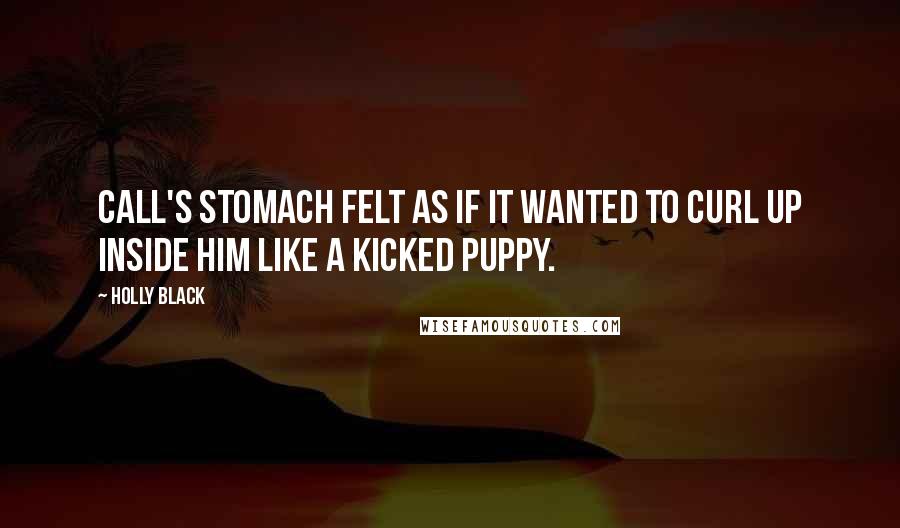 Holly Black Quotes: Call's stomach felt as if it wanted to curl up inside him like a kicked puppy.