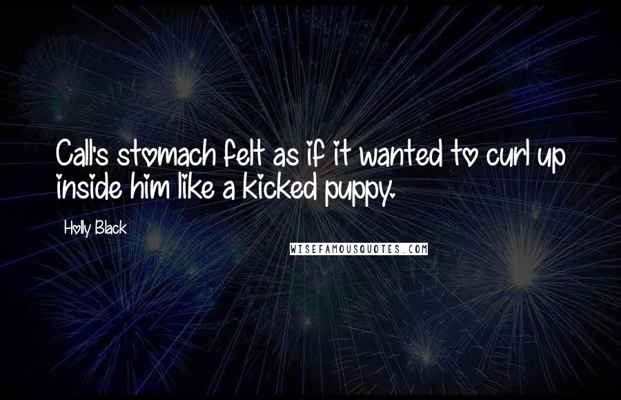 Holly Black Quotes: Call's stomach felt as if it wanted to curl up inside him like a kicked puppy.