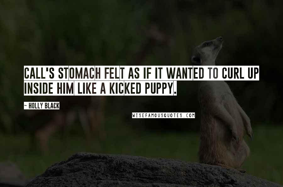 Holly Black Quotes: Call's stomach felt as if it wanted to curl up inside him like a kicked puppy.