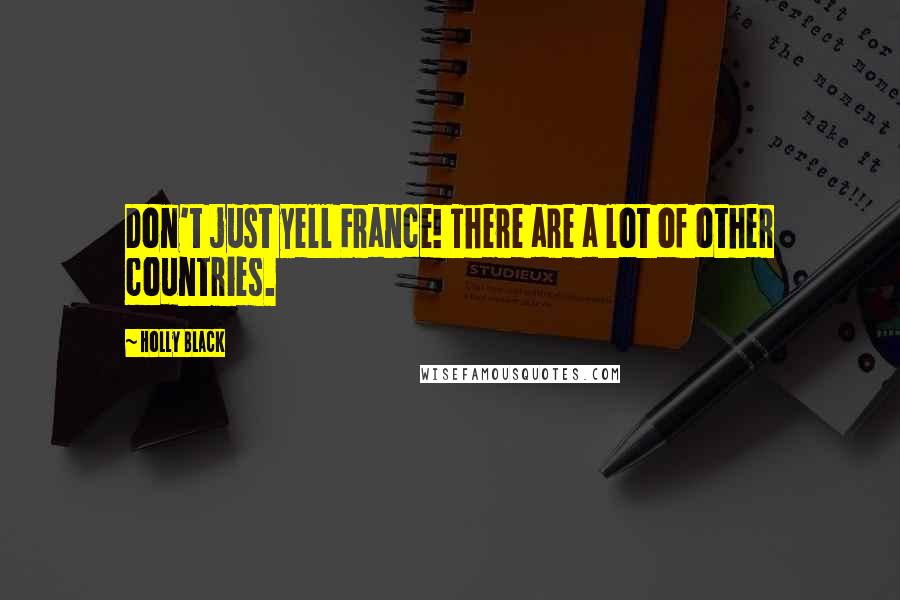 Holly Black Quotes: Don't just yell France! There are a lot of other countries.