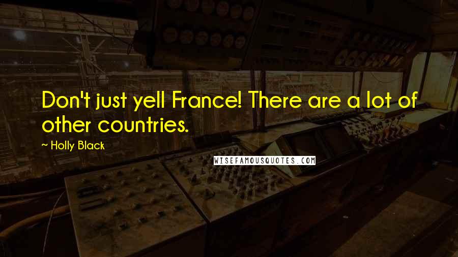 Holly Black Quotes: Don't just yell France! There are a lot of other countries.