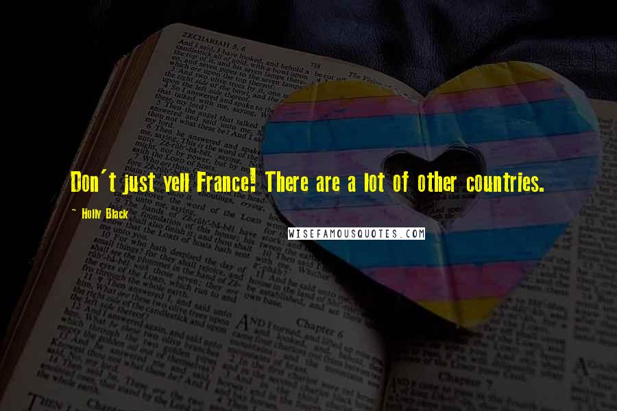 Holly Black Quotes: Don't just yell France! There are a lot of other countries.