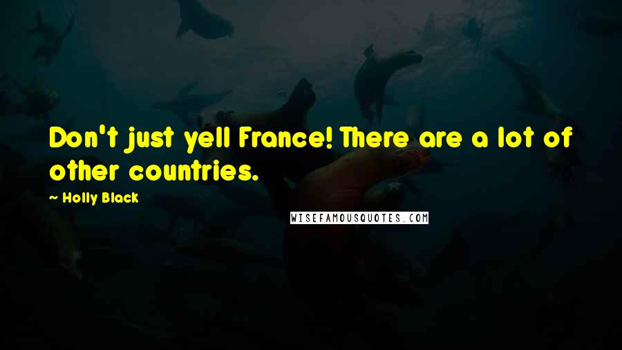 Holly Black Quotes: Don't just yell France! There are a lot of other countries.