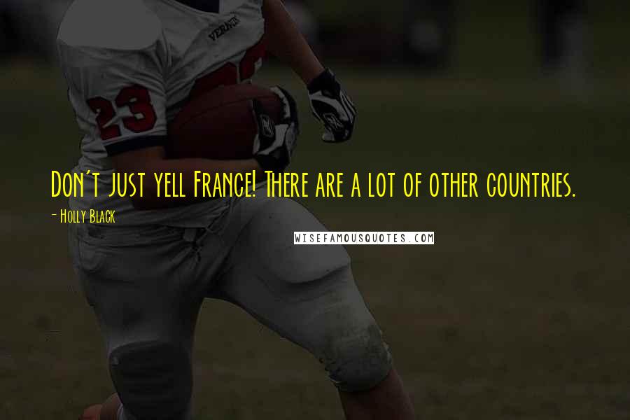 Holly Black Quotes: Don't just yell France! There are a lot of other countries.