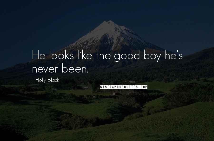 Holly Black Quotes: He looks like the good boy he's never been.