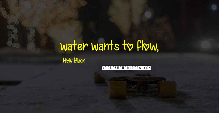 Holly Black Quotes: water wants to flow,