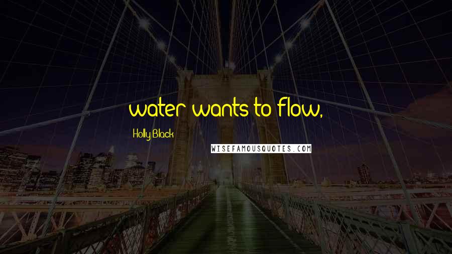 Holly Black Quotes: water wants to flow,