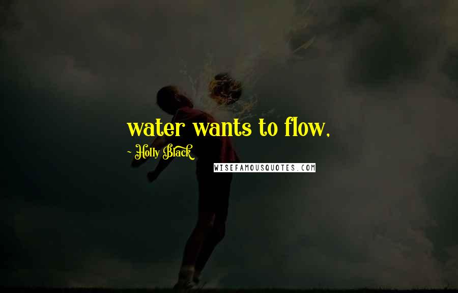 Holly Black Quotes: water wants to flow,