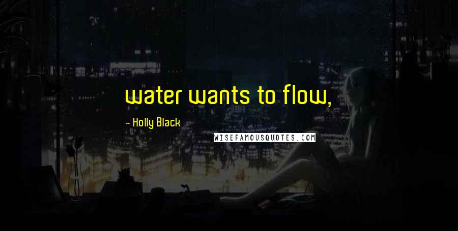 Holly Black Quotes: water wants to flow,