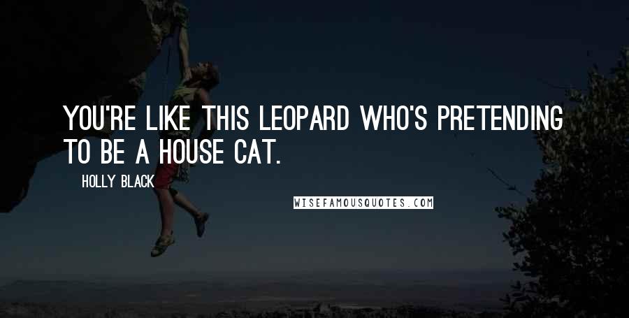 Holly Black Quotes: You're like this leopard who's pretending to be a house cat.