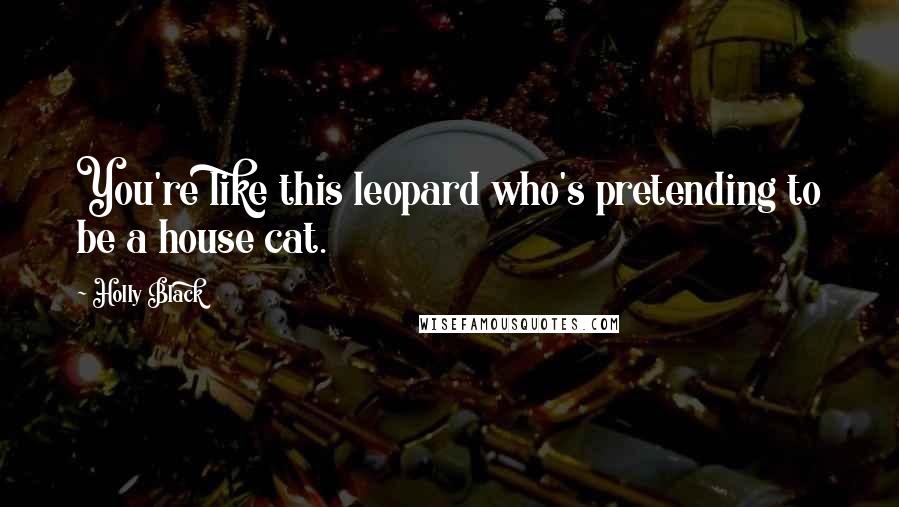 Holly Black Quotes: You're like this leopard who's pretending to be a house cat.