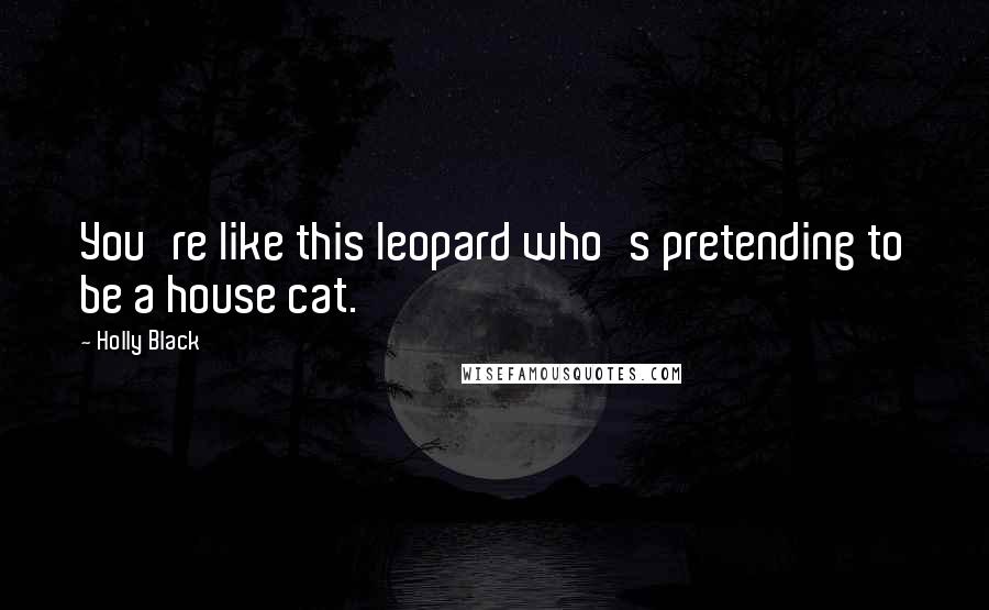 Holly Black Quotes: You're like this leopard who's pretending to be a house cat.