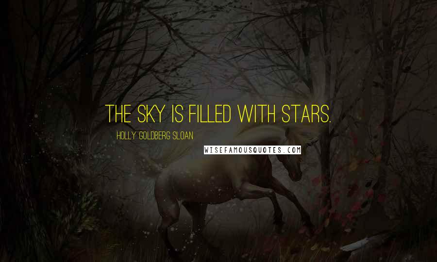 Holly Goldberg Sloan Quotes: The sky is filled with stars.