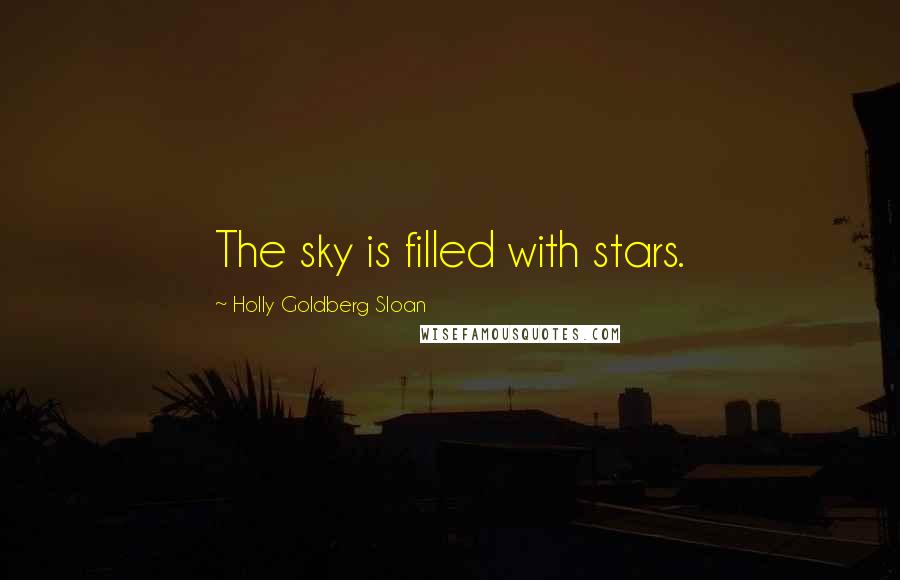 Holly Goldberg Sloan Quotes: The sky is filled with stars.