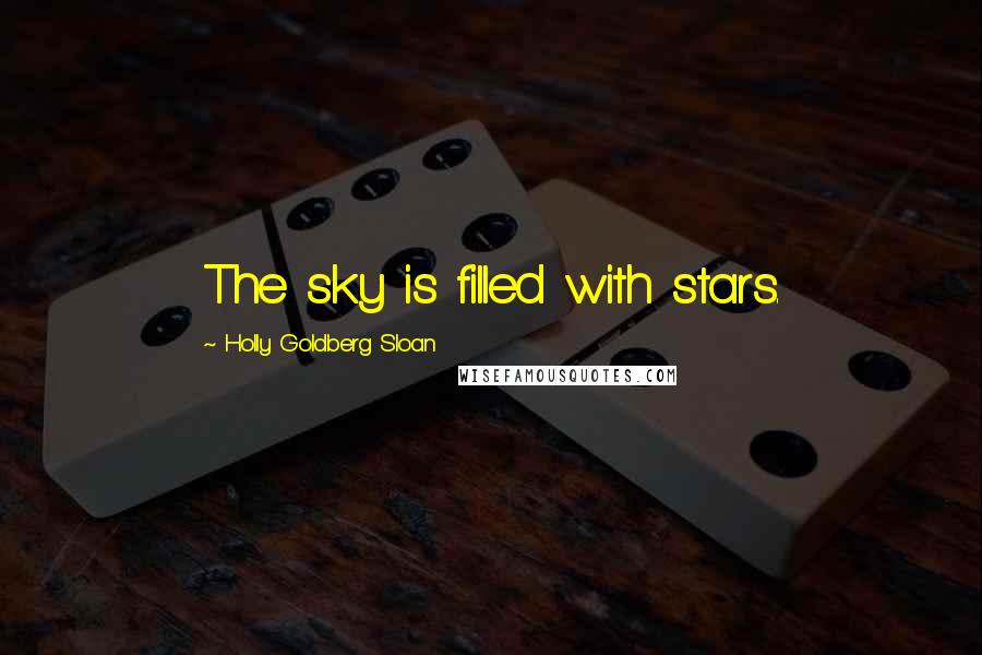 Holly Goldberg Sloan Quotes: The sky is filled with stars.