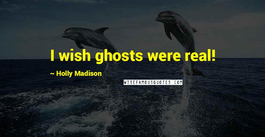 Holly Madison Quotes: I wish ghosts were real!