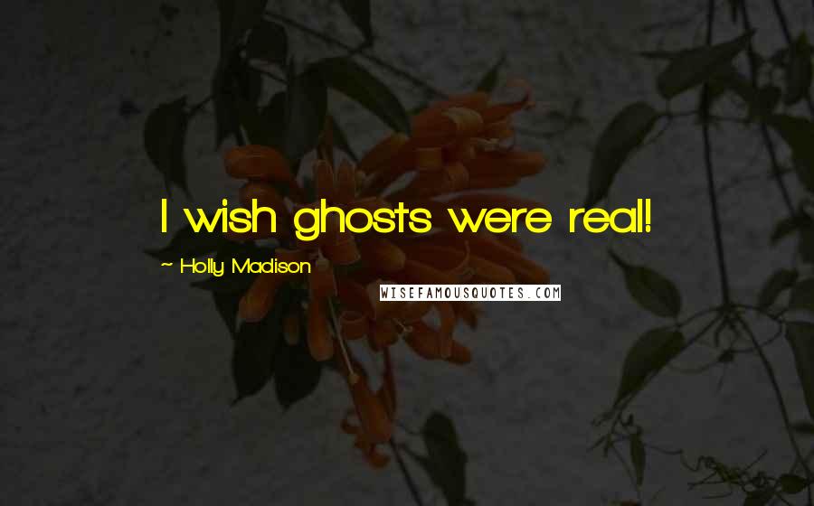 Holly Madison Quotes: I wish ghosts were real!