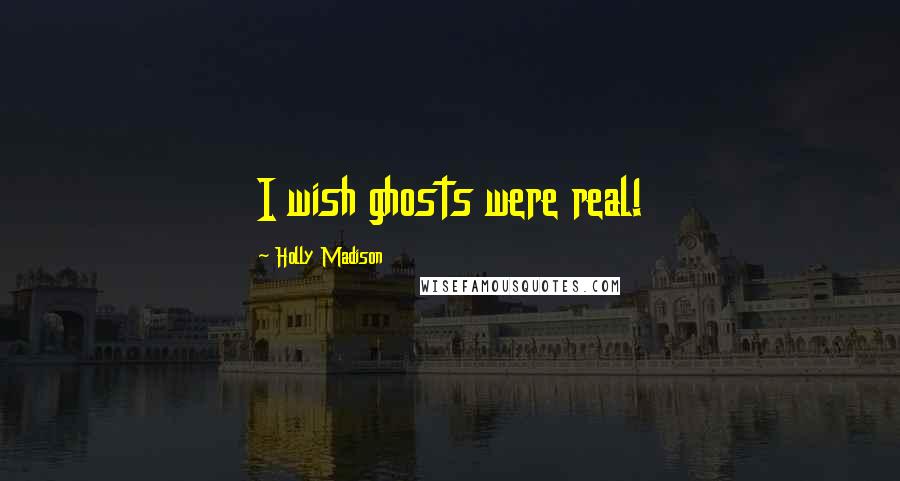 Holly Madison Quotes: I wish ghosts were real!