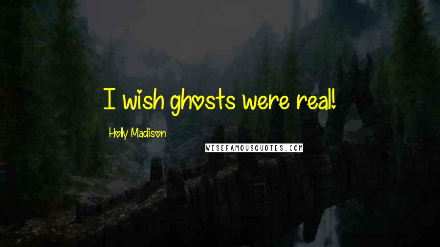 Holly Madison Quotes: I wish ghosts were real!