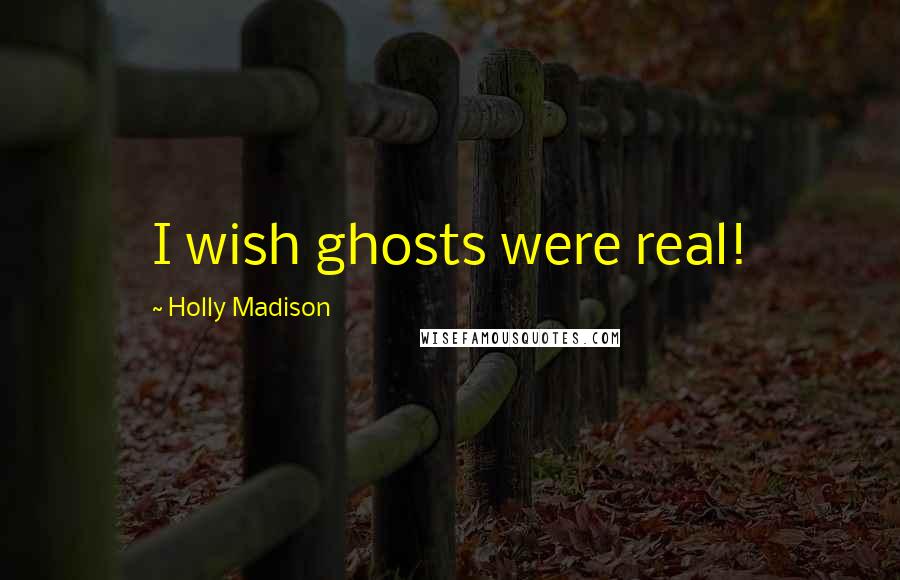 Holly Madison Quotes: I wish ghosts were real!