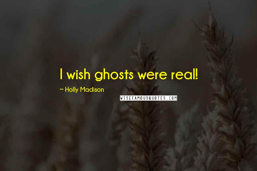 Holly Madison Quotes: I wish ghosts were real!