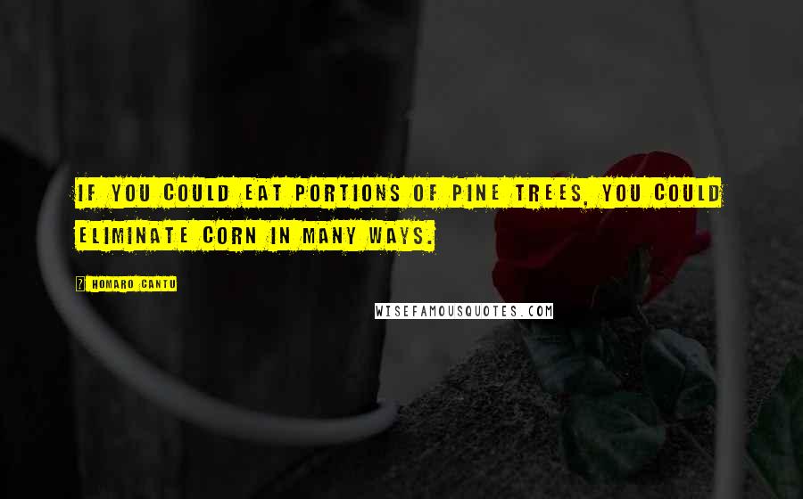 Homaro Cantu Quotes: If you could eat portions of pine trees, you could eliminate corn in many ways.