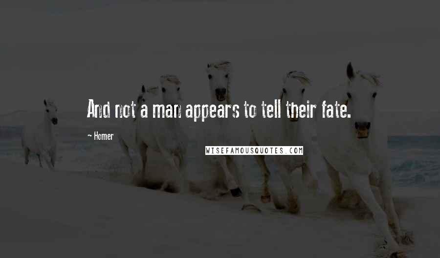 Homer Quotes: And not a man appears to tell their fate.