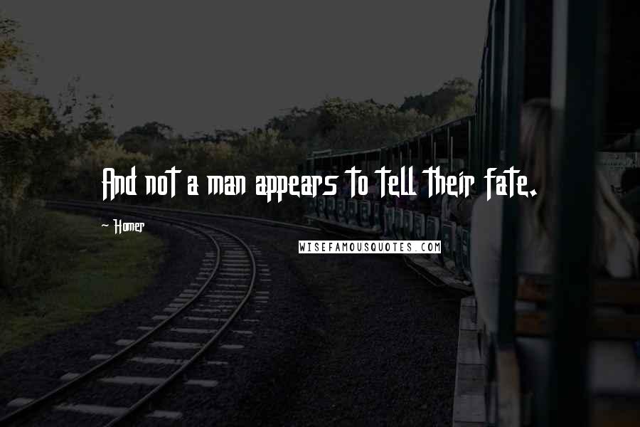 Homer Quotes: And not a man appears to tell their fate.