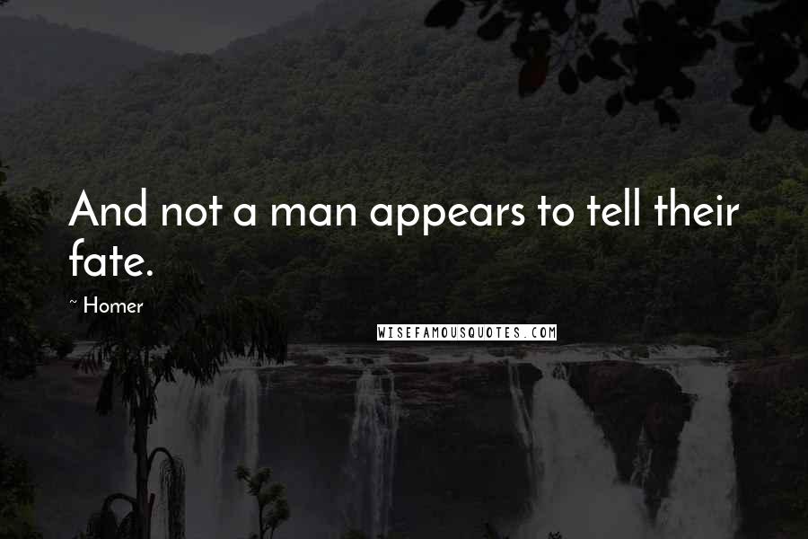 Homer Quotes: And not a man appears to tell their fate.