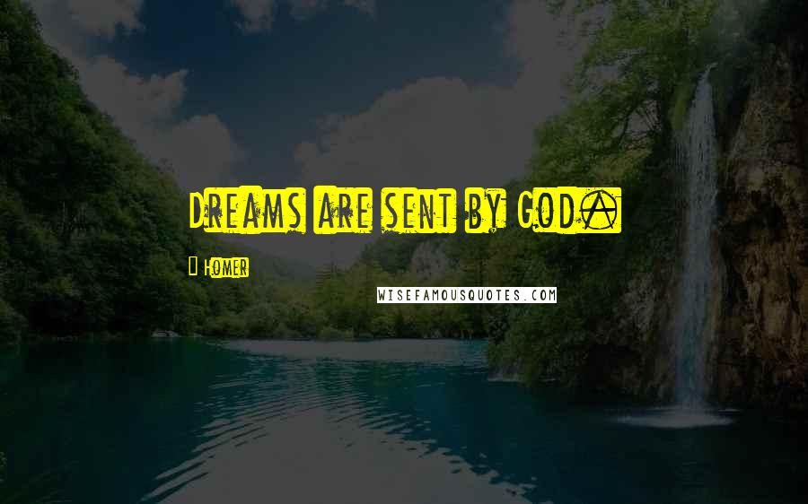 Homer Quotes: Dreams are sent by God.