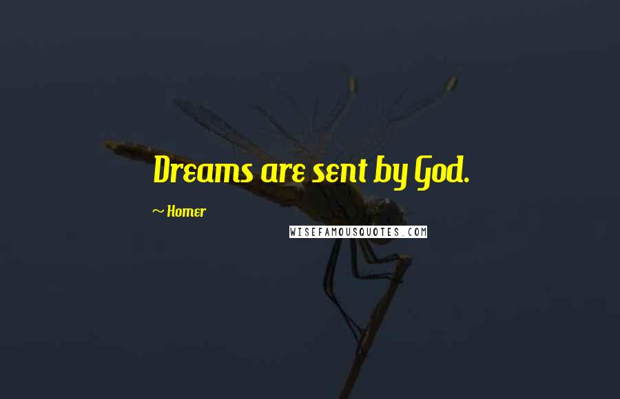Homer Quotes: Dreams are sent by God.