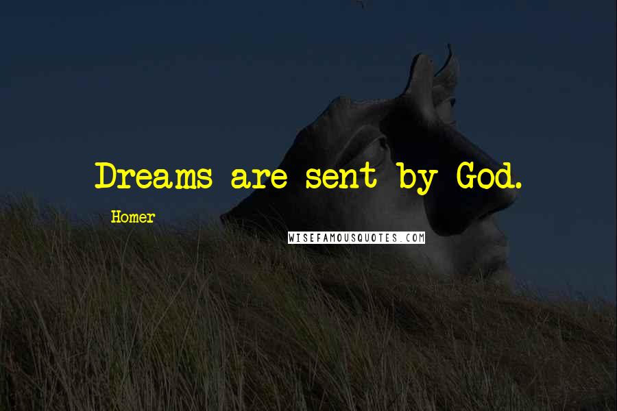 Homer Quotes: Dreams are sent by God.