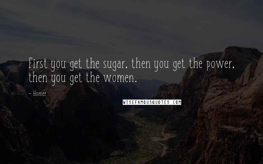 Homer Quotes: First you get the sugar, then you get the power, then you get the women.