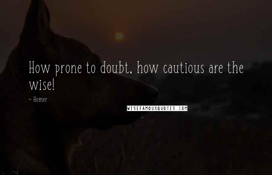 Homer Quotes: How prone to doubt, how cautious are the wise!