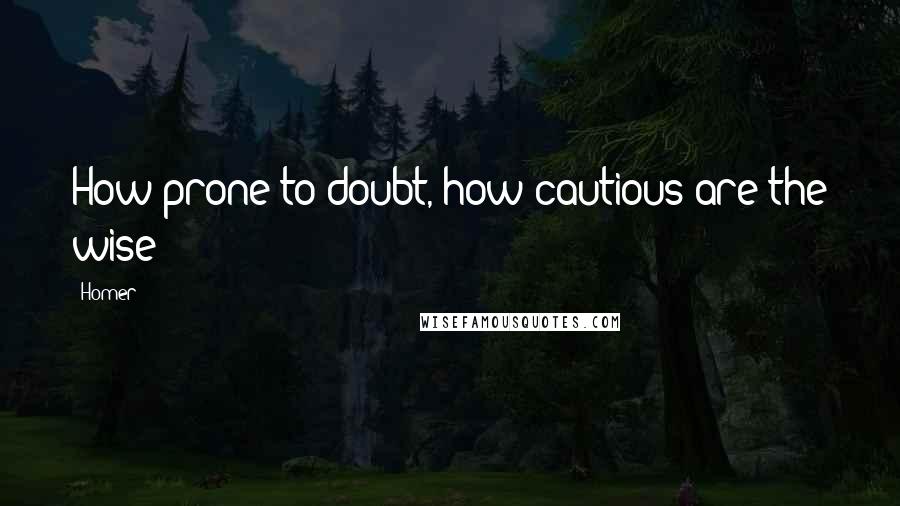 Homer Quotes: How prone to doubt, how cautious are the wise!