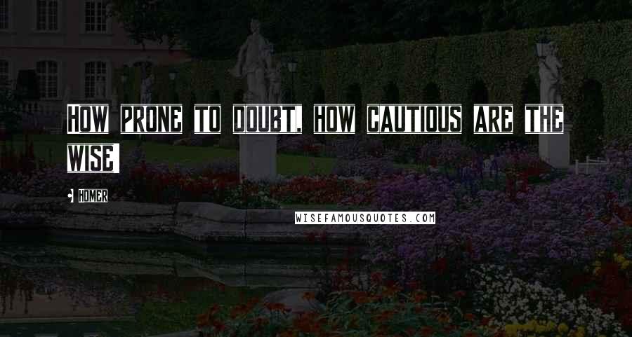 Homer Quotes: How prone to doubt, how cautious are the wise!